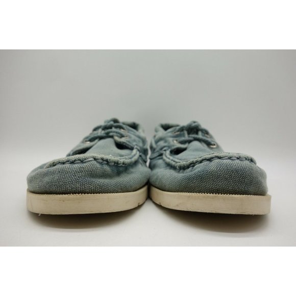Sperry Top Sider Distressed Teal Lace Up Slip On Deck Loafers Shoes Men\'s 8.5 M main image 4